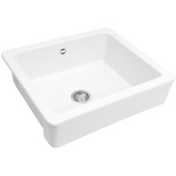 Keraminė plautuvė Deante Sabor, 1 dubens, ūkiško stiliaus, balta, ZCB_610H Keraminė plautuvė Deante Sabor, 1 dubens, ūkiško stiliaus, balta, ZCB_610H