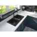 Granitinė plautuvė su maišytuvu Deante Zorba, 2 dubenų, grafitas, ZQZA2203