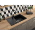 Granitinė plautuvė su maišytuvu Deante Corio, 1 dubens su nuvarvintuvu, grafitas, ZRCA2113