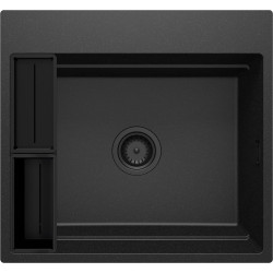 Magnetinė granitinė plautuvė Deante Magnetic, 1 dubens, grafitas metalik, ZRM_G10A