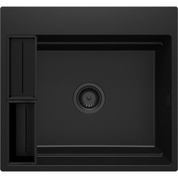 Magnetinė granitinė plautuvė Deante Magnetic, 1 dubens, juoda, ZRM_N10A