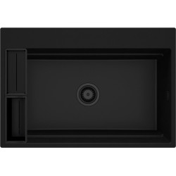 Magnetinė granitinė plautuvė Deante Magnetic, 1 dubens, juoda, ZRM_N10B