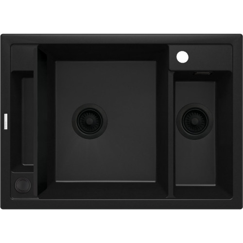 Magnetinė granitinė plautuvė Deante Magnetic, 1,5 dubens, juoda, ZRM_N503