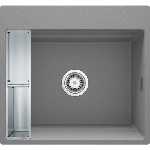 Magnetinė granitinė plautuvė Deante Magnetic, 1 dubens, pilka metalik, ZRM_S10A