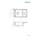 Magnetinė granitinė plautuvė Deante Magnetic, 1 dubens su nuvarvintuvu, pilka metalik, ZRM_S113 Magnetinė granitinė plautuvė Deante Magnetic, 1 dubens su nuvarvintuvu, pilka metalik, ZRM_S113