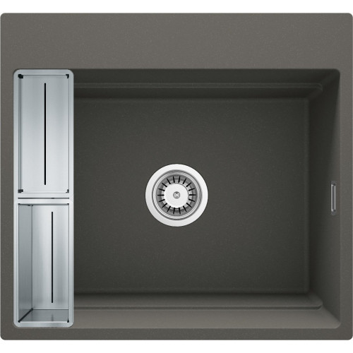 Magnetinė granitinė plautuvė Deante Magnetic, 1 dubens, antracitas metalik, ZRM_T10A