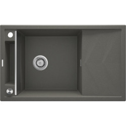 Magnetinė granitinė plautuvė Deante Magnetic, 1 dubens su nuvarvintuvu, antracitas metalik, ZRM_T113