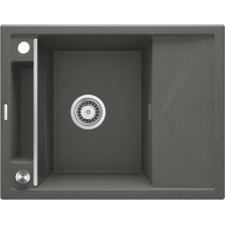Magnetinė granitinė plautuvė Deante Magnetic, 1 dubens su nuvarvintuvu, antracitas metalik, ZRM_T11A
