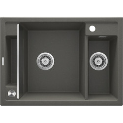 Magnetinė granitinė plautuvė Deante Magnetic, 1,5 dubens, antracitas metalik, ZRM_T503
