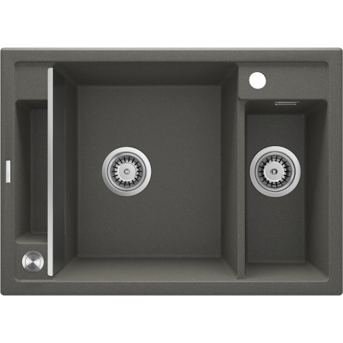 Magnetinė granitinė plautuvė Deante Magnetic, 1,5 dubens, antracitas metalik, ZRM_T503 Magnetinė granitinė plautuvė Deante Magnetic, 1,5 dubens, antracitas metalik, ZRM_T503