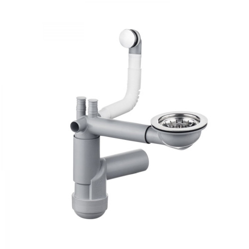 Granitinės plautuvės sifonas Deante Space-Saver Lux, 1 dubens, Space-Saver, plienas, ZXY_9917 Granitinės plautuvės sifonas Deante Space-Saver Lux, 1 dubens, Space-Saver, plienas, ZXY_9917