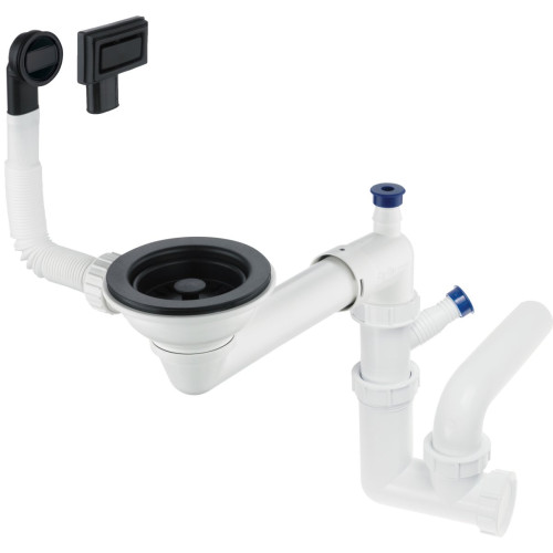 Plautuvės sifonas Deante Space-Saver, 1 dubens, Space-Saver, juoda, ZXY_N949