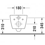 Duravit ME by Starck Compact Rimless pakabinamo unitazo su lėtai nusileidžiančiu dangčiu komplektas