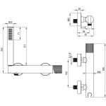 Dušo komplektas Deante Silia Hexa BHSR41M, aukso