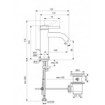 Maišytuvas praustuvui Ideal Standard Ceraline Nuovo, su dugno vožtuvu, H85, chromas