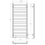 Elektrinis rankšluosčių džiovintuvas SILVIA 53x80cm, brushed nerūdijančio plieno spalvos, dešininis Elektrinis rankšluosčių džiovintuvas SILVIA 53x80cm, brushed nerūdijančio plieno spalvos, dešininis