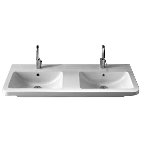 Pakabinamas dviejų dubenų praustuvas Erika Pro Q 1200x450 mm Pakabinamas dviejų dubenų praustuvas Erika Pro Q 1200x450 mm