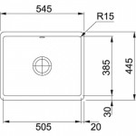 Plautuvė FRANKE Kubus KBK 110-50, 126.0335.883, Fraceram, onikso (juoda)