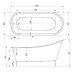 Akmens masės vonia Besco Gloria galimi matmenys 150x68 ir 160x68 Akmens masės vonia Besco Gloria galimi matmenys 150x68 ir 160x68