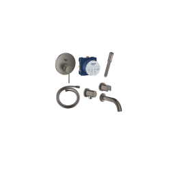 Grohe potinkinis vonios komplektas hard graphite brushed