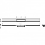 Hansgrohe RainDrain Flex grotelės 1000mm dušo latakui uBox 56053800