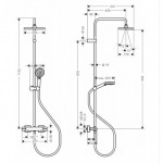 Hansgrohe Vernis Shape termostatinė dušo sistema