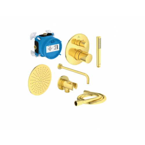 POTINKINIS DUŠO KOMPLEKTAS IDEAL STANDARD, CERATHERM T100, BRUSHED GOLD