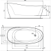 Ideal Standard Around laisvai pastatoma akrilinė vonia 180x85 cm su Click-Clack nuotekų vožtuvu