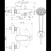 Ideal Standard BC706AA vonios maišytuvas su dušelio komplektu, chromo sp.