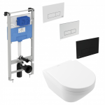 Ideal Standard Prosys 120 rėmas su M2 mygtuku ir Villeroy&Boch Architectura su TwistFlush WC