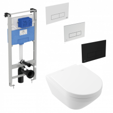 Ideal Standard Prosys 120 rėmas su M2 mygtuku ir Villeroy&Boch Architectura su TwistFlush WC