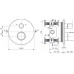 Ideal Standard Ceratherm 100 potinkinė termostatinė sistema: apvali 260 mm dviejų srovių lietaus galva Ideal Standard Ceratherm 100 potinkinė termostatinė sistema: apvali 260 mm dviejų srovių lietaus galva