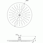 Ideal Standard Ceratherm 100 potinkinė termostatinė dušo sistema su 300 mm lietaus galva, matinė juoda