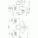 Ideal Standard Ceraline dušo maišytuvas, matinė juoda