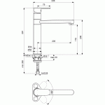 Ideal Standard Cerafine O plautuvės maišytuvas su sukiojamu snapu, matinė juoda