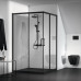 Ideal Standard CONNECT 2  dušo kabinos slankios durys (120 cm), matinė juoda (kaina už vienas duris)