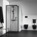 Ideal Standard CONNECT 2 dušo kabinos slankios durys (80 cm), matinė juoda (kaina už vienas duris)