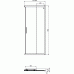 Ideal Standard CONNECT 2 dušo kabinos slankios durys (90 cm), aliuminio rėmas, matinė juoda (kaina už vienas duris)