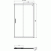 Ideal Standard CONNECT 2  dušo kabinos slankios durys (120 cm), matinė juoda (kaina už vienas duris)