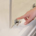 Dušo durys, stumdomos, dviejų elementų | BLDP2-110 balta+stiklas Transparent Dušo durys, stumdomos, dviejų elementų | BLDP2-110 balta+stiklas Transparent