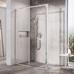 Stacionari vienos dalies sienelė BLSPS | BLSPS-80 blizgus+stiklas Transparent