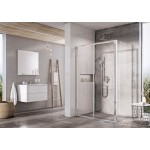 Stacionari vienos dalies sienelė BLSPS | BLSPS-80 blizgus+stiklas Transparent