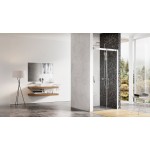 Dviejų dalių stumdomos dušo durys | MSD2-120 R blizgi+Transparent