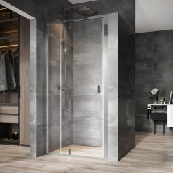 Dviejų dalių dušo durys | NDOP2-120 blizgi+Transparent