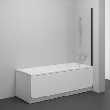 Vienos dalies stacionari vonios sienelė | NVS1-80 balta+Transparent