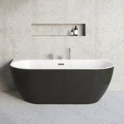 Juoda vonia Freedom W - akrilinė vonia prie sienos | Vonia FREEDOM W 1660x800 juoda Juoda vonia Freedom W - akrilinė vonia prie sienos | Vonia FREEDOM W 1660x800 juoda