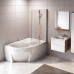 Akrilinė asimetrinė vonia Rosa II | Vonia Rosa II 160 x 105 L sniego baltumo
