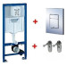 Potinkinio rėmo GROHE 3in1  ir pakabinamo klozeto Jika Mio Rimless  komplektas