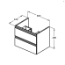 Ideal Standard Tesi praustuvas suspintelė 625x450x165, matinė juoda