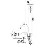 Braižyto aukso potinkinė dušo sistema Paffoni Light su 30cm dydžio galva Braižyto aukso potinkinė dušo sistema Paffoni Light su 30cm dydžio galva